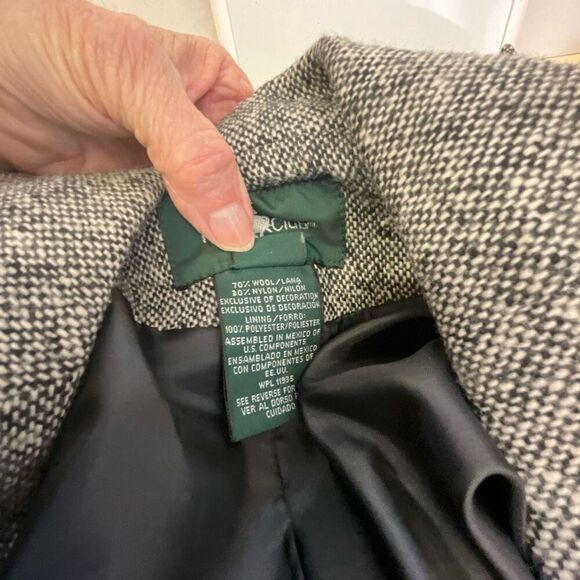 Vintage Hunt Club Women’s 6 Grey Wool Blend Peacoat Blazer Jacket 3 Button - Picture 14 of 16